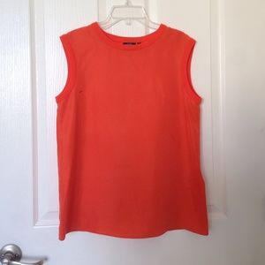 Orange silk tank top, size s