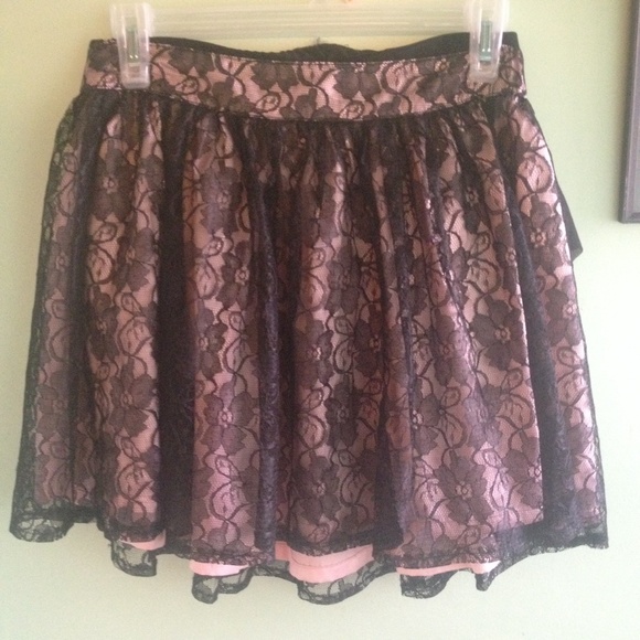 Pink Cherokee lace skirt