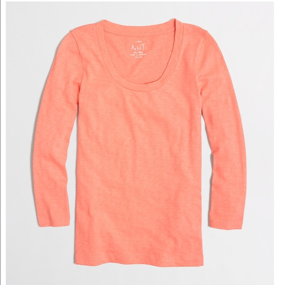 J. Crew Textured Jersey Scoopneck Tee