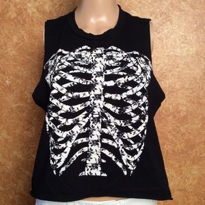 New Ribcage Graphic Crop Top