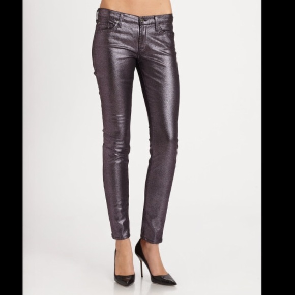 NWT 7 for all mankind the skinny metallic