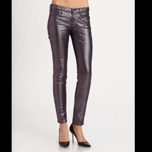NWT 7 for all mankind the skinny metallic