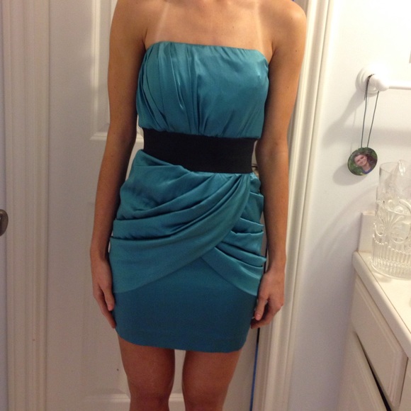 Intermix light teal satin dress