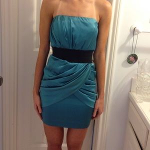 Intermix light teal satin dress