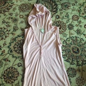 Tommy Jeans Pink Sleeveless Hooded Tank