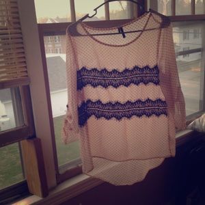 Punk sheer dress shirt