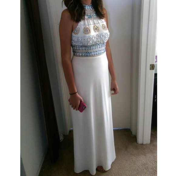 Open back prom dress