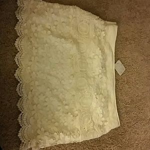 White lace free people skirt