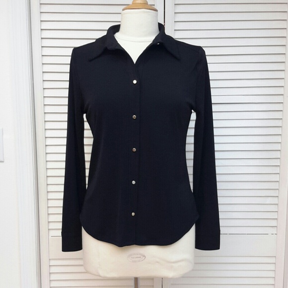 Black Dressy Liz Claiborne Longsleeve Top