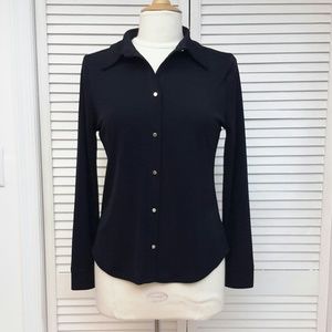 Black Dressy Liz Claiborne Longsleeve Top