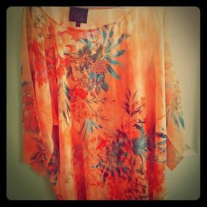 A beautiful flowing floral print top