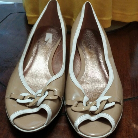 Beige and White shoes