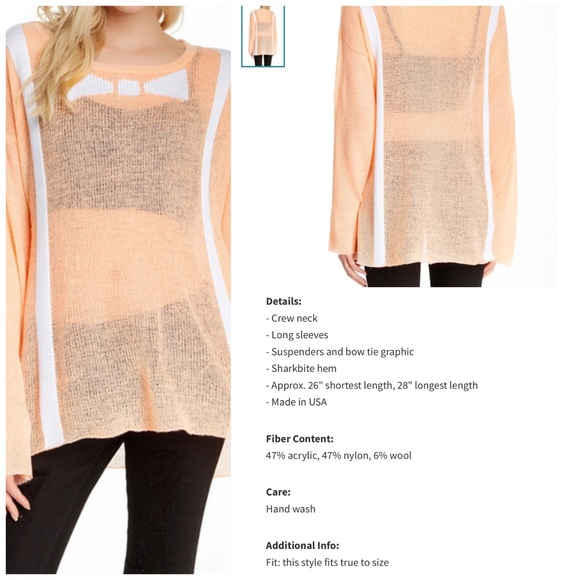 HOLD! WILDFOX Oversized Loose Knit  Sweater NWT - Picture 3 of 3