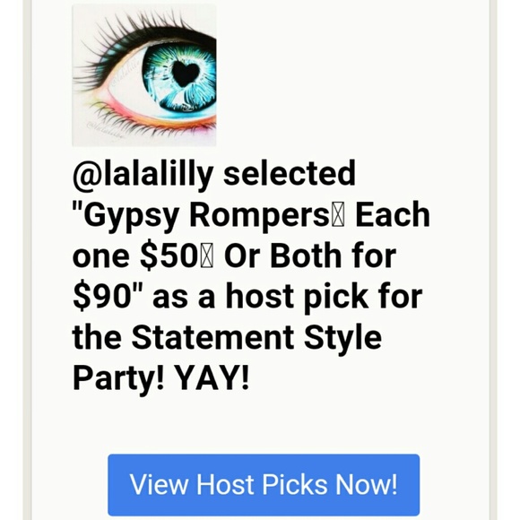 SOLD 5🌟Rated One Left HP! Gypsy Rompers 🌿 - Picture 2 of 2