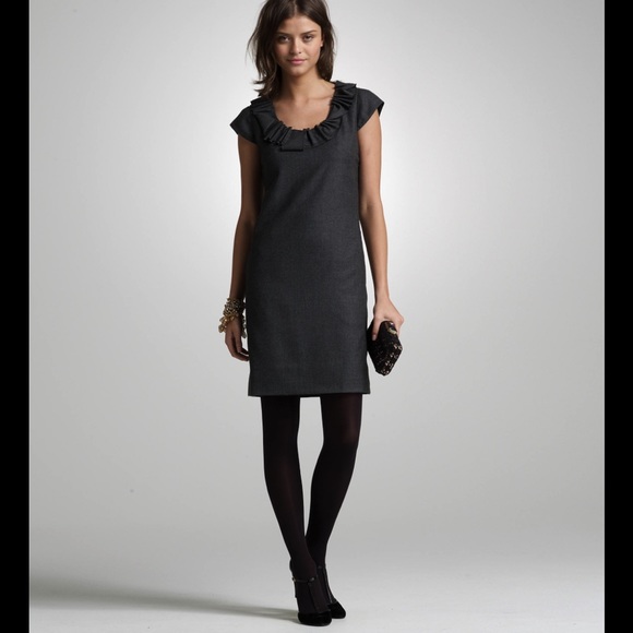 Crew Petite Wool Ribbon Ravine Dress