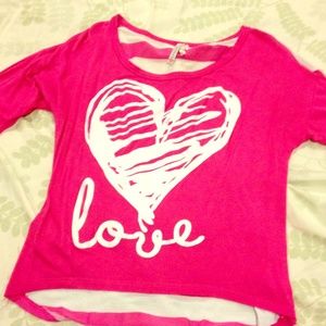 Pink and white shirt