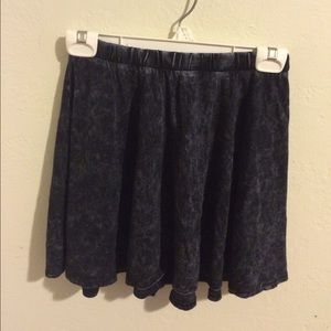 Acid wash black skirt