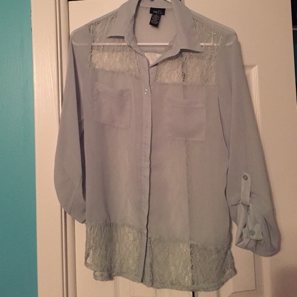 Light blue rue 21 top!