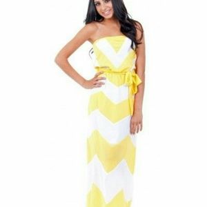 Chevron maxi dress