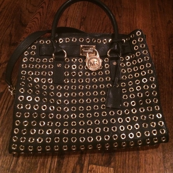 Michael Kors black and gold purse