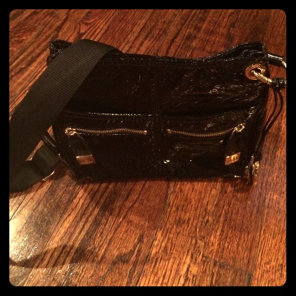 Black and Gold Michael Kors cross body bag