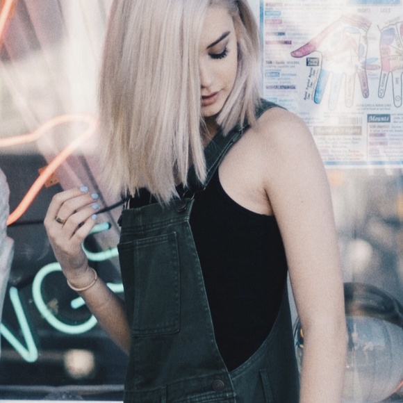 RARE Brandy Melville Black Neoprene Tank