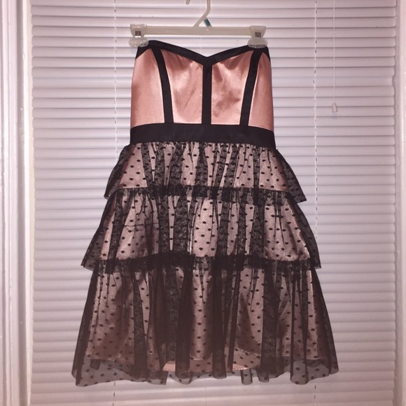 Pink and Black Cocktail Dress