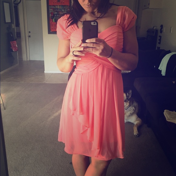 David's bridal coral dress