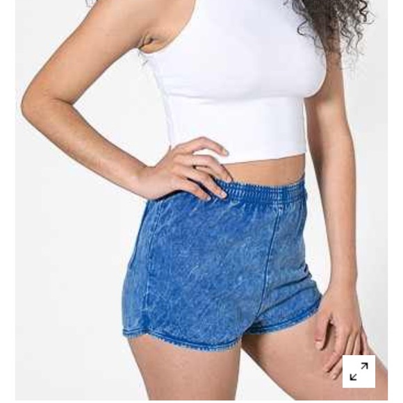 High Waisted acid wash shorts. American apparel.