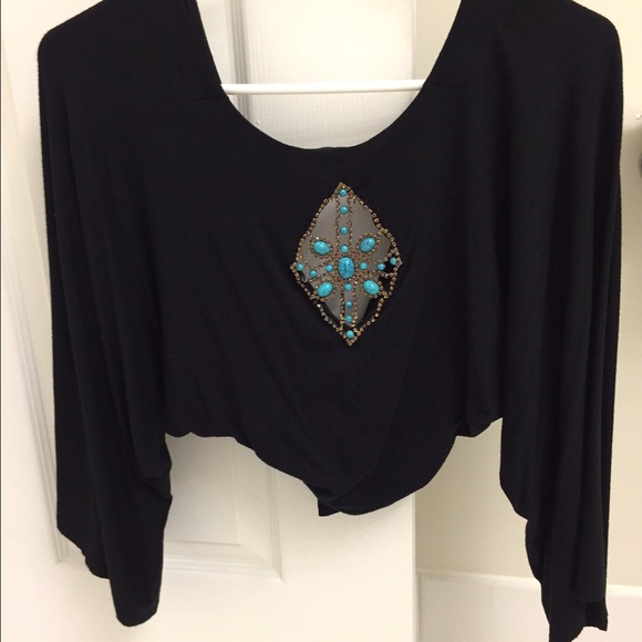 Marciano jeweled crop top