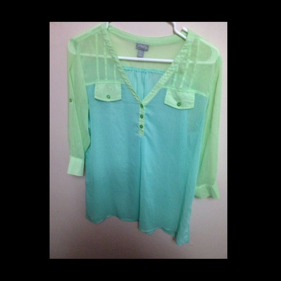 Long sheer vanity shirt NWOT