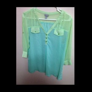 Long sheer vanity shirt NWOT