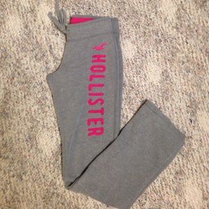 Like New Hollister XS Grey and Pink Sweatpants