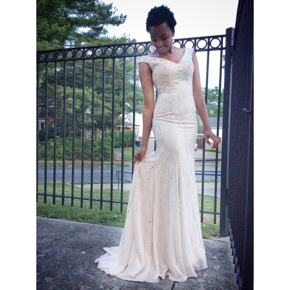 Open Back Evening Gown (Champaign)