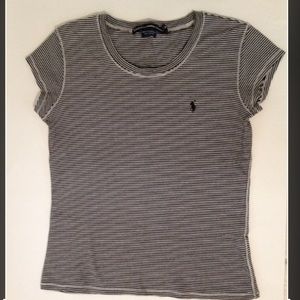 Ralph Lauren Sport cotton black striped top