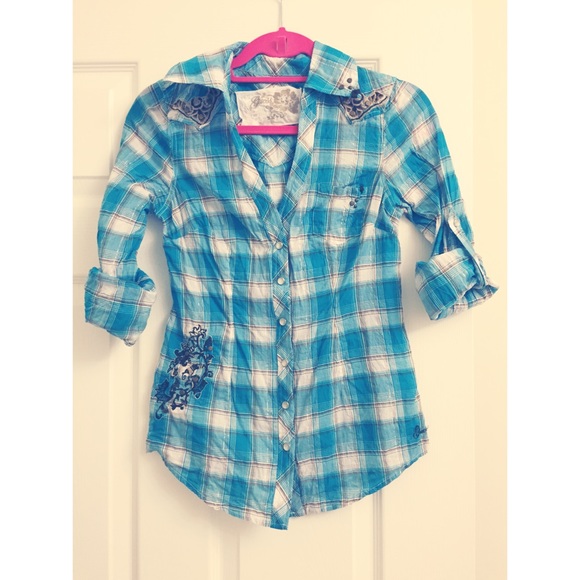 Guess flannel button up