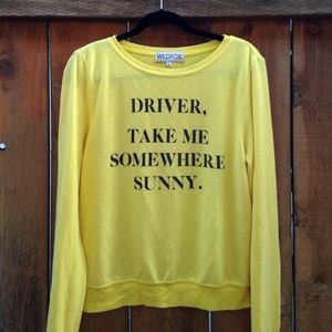 Yellow Wildfox Saying Jumper