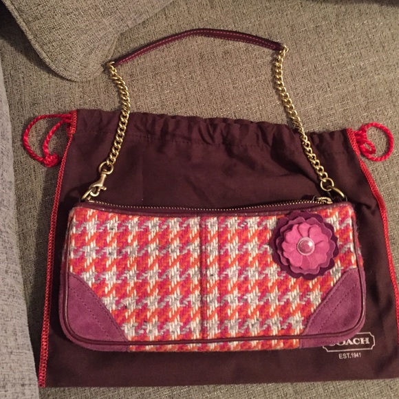 Small multi colored coach bag. Excellent condition