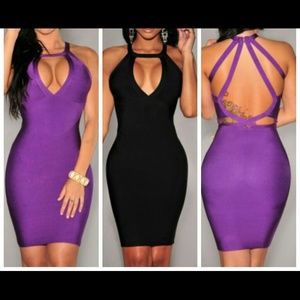 NWOT Cut-Out Accent Bandage Dress, Black Only!