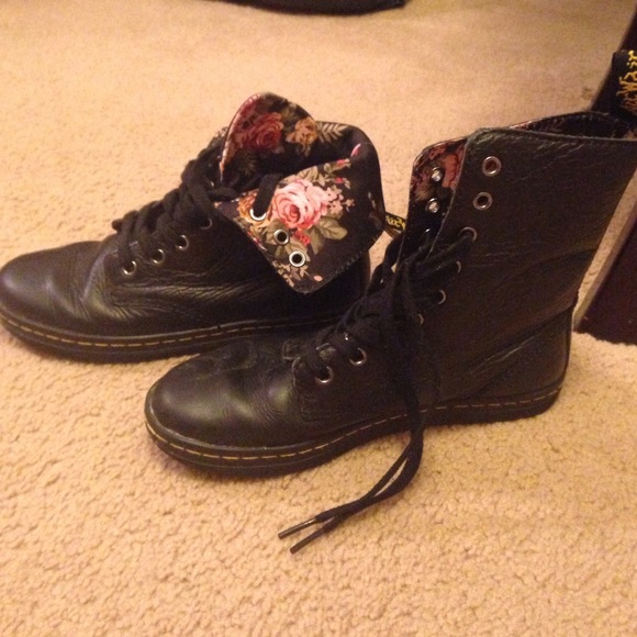 Black combat boots