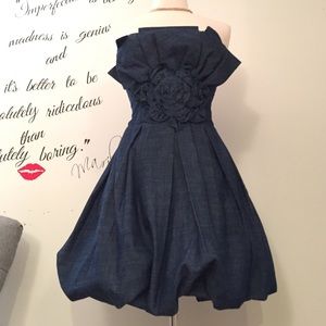Romeo & Juliet Couture Dresses - Denim strapless bubble mini dress π Sz M Romeo & Juliet Couture Dresses - Denim strapless bubble mini dress π Sz M