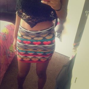 Mini Cotton Bodycon Skirt