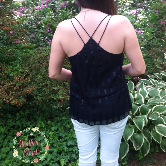 •Silk navy top• - Picture 2 of 4