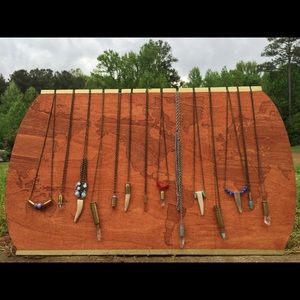 Necklace: used bullet shell & elk antler