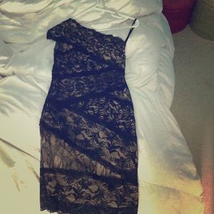 One shoulder Bebe bodycon dress