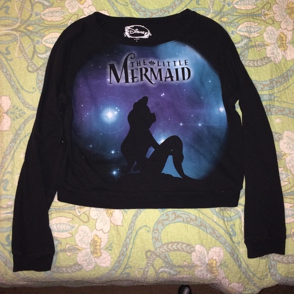 Little Mermaid Crop Sweatshirt