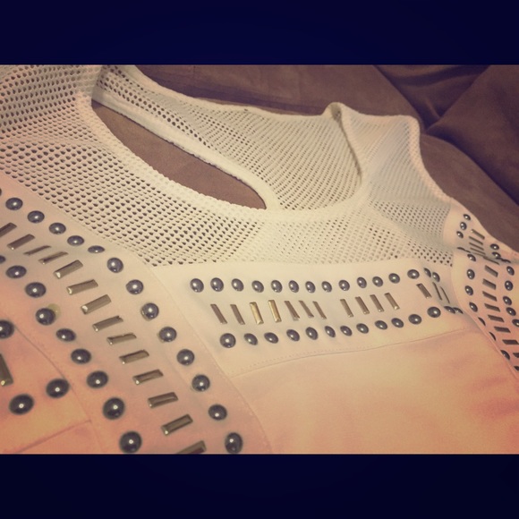 Tops - Peplum racer back blouse