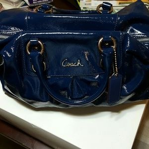 Cobalt Blue Patent Ashley LG satchel F15454