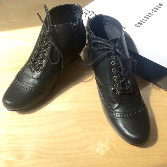 Chelsea Crew - Newspaper Musings Bootie in Black