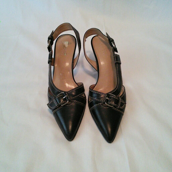 FRANCO SARTO BLK HEELS